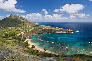 island with blue ocean