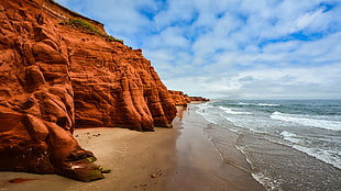 body of water, sea, cliff, shore, Canada