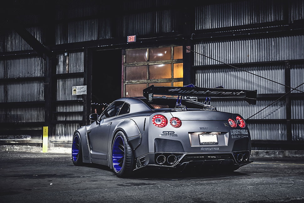 gray coupe, Nissan GT-R, modified, Nissan, car HD wallpaper