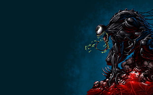 Marvel Symbiote Venom digital wallpaper, Spider-Man, Venom, digital art, drawing HD wallpaper