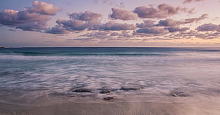 sea water with gray sand photo, egypt