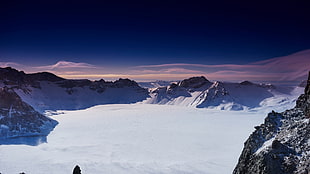 snow filled area, snow, nature, mountains, sky