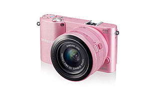pink Samsung compact camera HD wallpaper