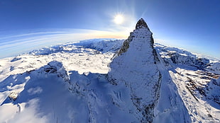 snowy mountain, landscape, winter, snow, mountains