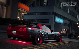 red and black The Blast Corvette C6 digital wallpaper HD wallpaper