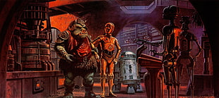 Star Wars digital wallpaper, Star Wars, artwork, C-3PO, science fiction HD wallpaper