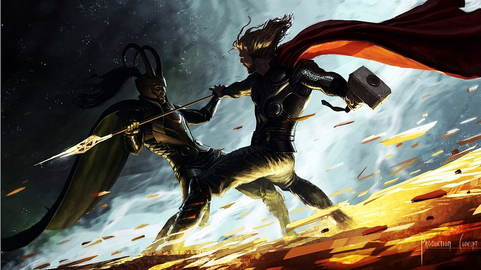 Loki and Thor illustration, comics, Thor, Loki, Marvel Comics HD ...