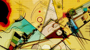 abstract painting, Wassily Kandinsky, painting, abstract, circle HD wallpaper