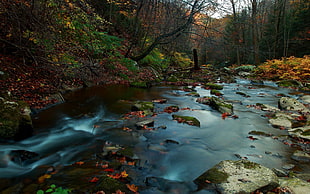 time lapse photography of river