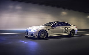 white BMW sedan, Prior Design, BMW, BMW M6 Gran Coupe PD6XX, BMW M6 Gran Coupe