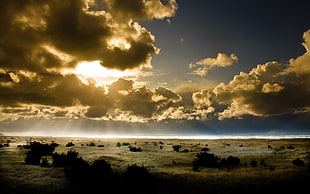 gray clouds covering sun during daytime HD wallpaper