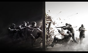 army forces and terrorist game wallpaper, video games, Tom Clancy, Rainbow Six: Siege HD wallpaper