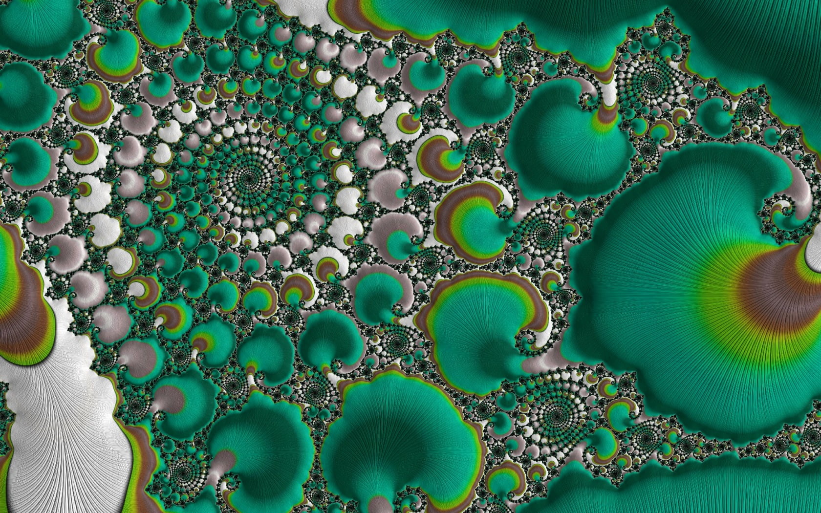green spiral wallpaper