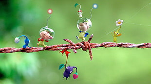 assorted-animal ornament illustration, pikmin