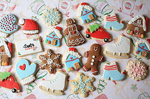 assorted gingerbread designs HD wallpaper