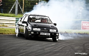 black sedan, Ford, Ford Sierra, car, race cars HD wallpaper