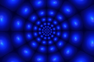 blue LED light, Lines, Immersion, Rotation HD wallpaper