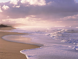 sea during cumulus clouds