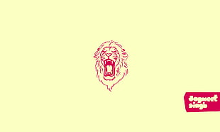 lion head illustration, lion, jcretives, minimalism, animals HD wallpaper
