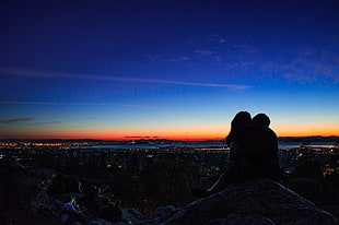 silhouette photography, Couple, Silhouette, Romance HD wallpaper