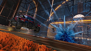 game application screenshot, Rocket League, e-sport, Goal