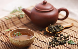 herbal tea served on a bowl HD wallpaper