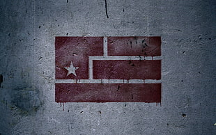 red flag painting, Nine Inch Nails HD wallpaper