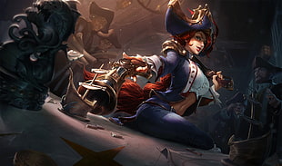 game wallpaper, Miss Fortune (League of Legends), League of Legends, weapon HD wallpaper