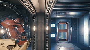 astronaut inside spacecraft wallpaper, Star Citizen, video games