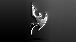 gray logo, Starcraft II, Protoss, minimalism, video games