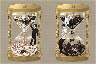 two hour glasses artworks, Natsume Book of Friends, Natsume Yuujinchou, hourglasses HD wallpaper