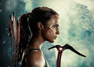 brown arrows, Tomb Raider, Alicia Vikander, Lara Croft HD wallpaper