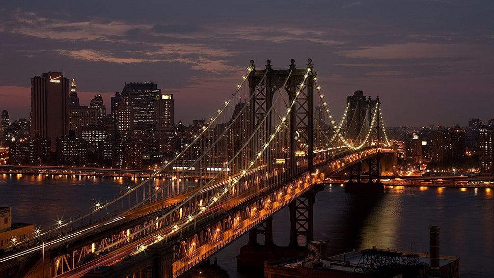 Brooklyn Bridge, city, USA, New York City, bridge HD wallpaper ...