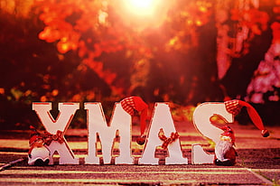 white Xmas freestanding letters HD wallpaper