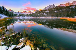 body of water, nature, landscape, lake, mountains