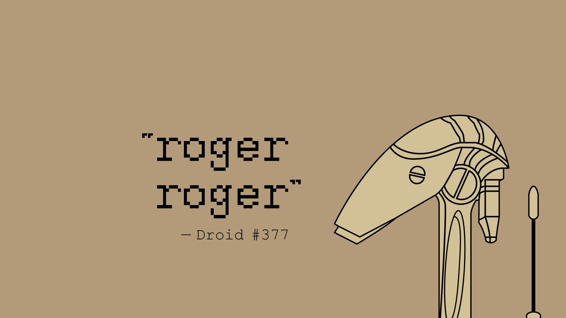 Roger Roger - Droid #377 digital wallpaper, Star Wars, robot, simple  background, writing HD wallpaper | Wallpaper Flare