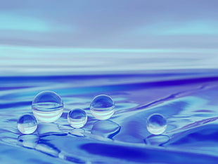 five water droiplets HD wallpaper