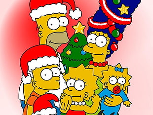 The Simpson Family illustration HD wallpaper