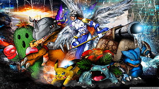 Digimon and Pokemon wallpaper, Pokémon, Digimon HD wallpaper