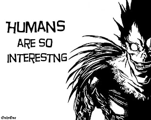 Humans are so interesting text, Death Note, anime HD wallpaper