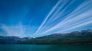 green mountains, landscape, sky, mountains