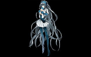 gray haired female anime character illustration HD wallpaper