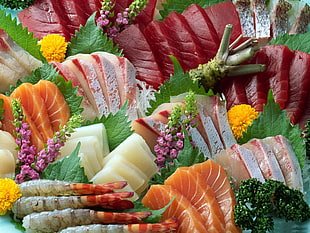 assorted raw fish HD wallpaper