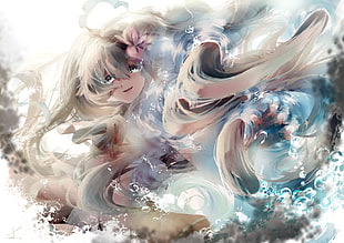 white-and-pink floral flat shoes, Vocaloid, Hatsune Miku HD wallpaper