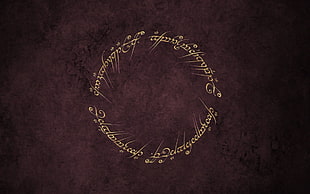 maroon and gold calligraphy digital wallpaper, The Lord of the Rings HD wallpaper