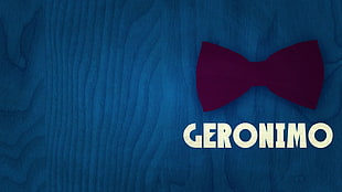 red bow accent with Geronimo text overlay, Doctor Who HD wallpaper