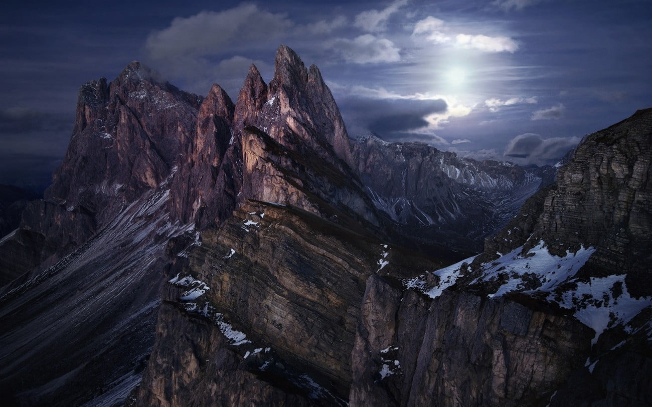 brown and black mountain, nature, landscape, mountains, snow