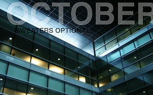 gray concrete building with text overlay, october, month HD wallpaper