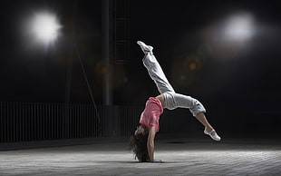 woman doing aerobics