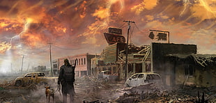 game application digital wallpaper, artwork, apocalyptic, digital art, science fiction